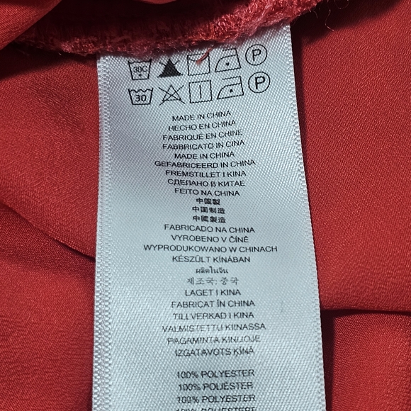 Michael Kors Women's Orange Kaftan Sz L Blouse Top - Picture 5 of 8